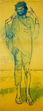 350 人の有名アーティストによるアート作品 Painting - 「愚か者」「白痴」 1904年 パブロ・ピカソ